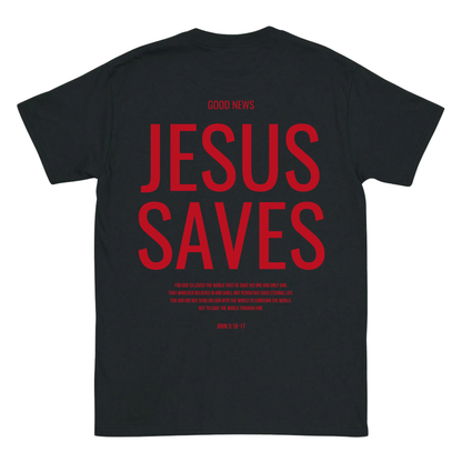 JESUS SAVES Front-/Backprint T-Shirt II