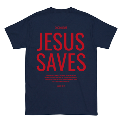 JESUS SAVES Front-/Backprint T-Shirt II