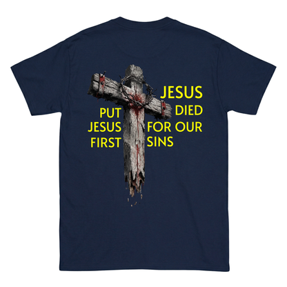 JESUS DIED FOR OUR SINS Backprint T-Shirt II