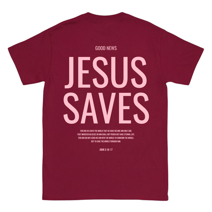 JESUS SAVES Front-/Backprint T-Shirt II