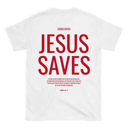 JESUS SAVES Front-/Backprint T-Shirt II