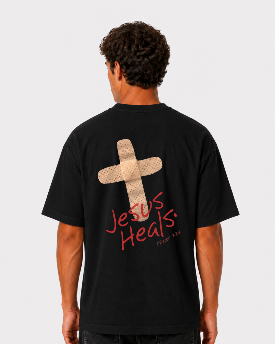 Jesus heals Backprint T-Shirt II