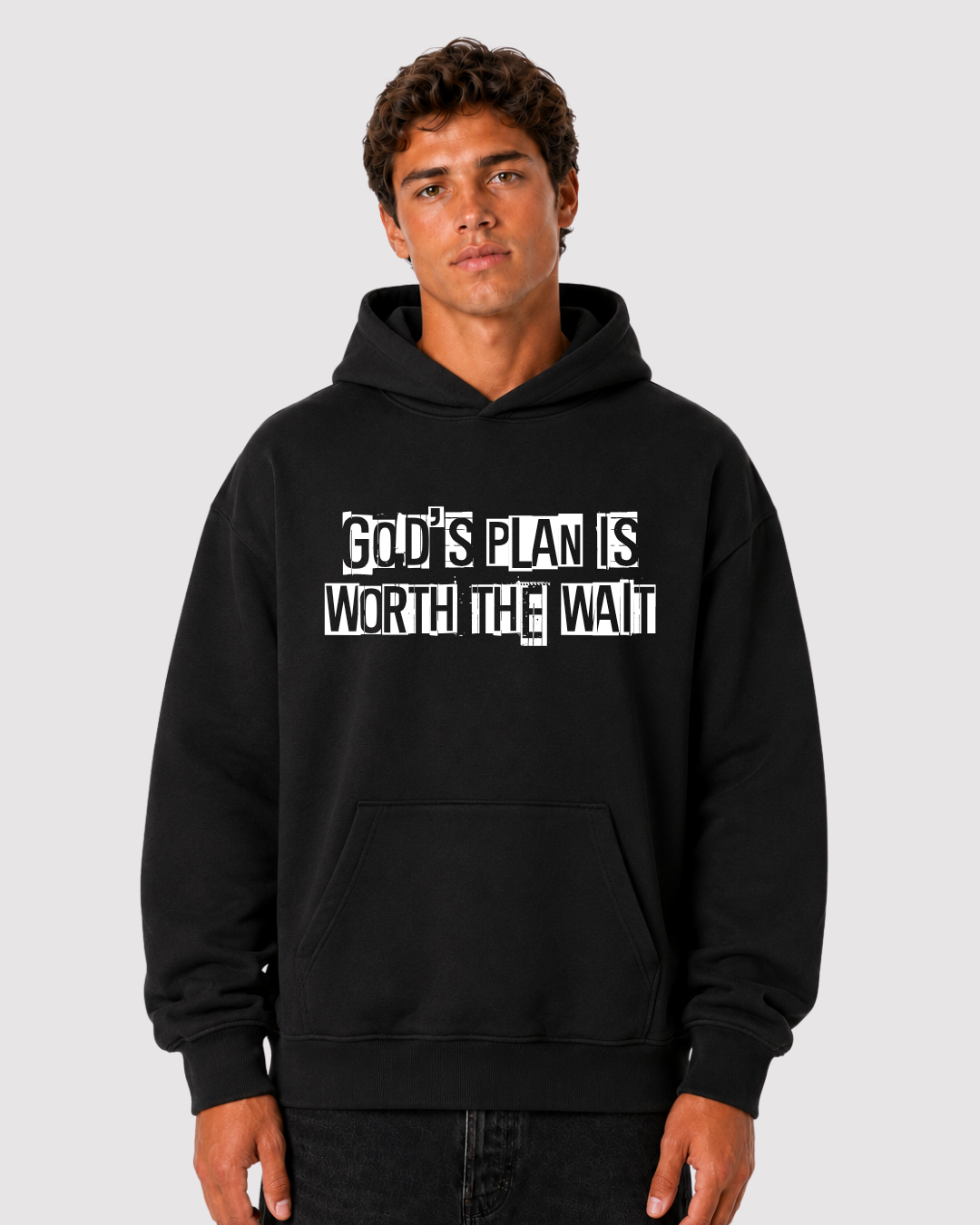 GOD'S PLAN IS WORTH THE WAIT Oversized Hoodie