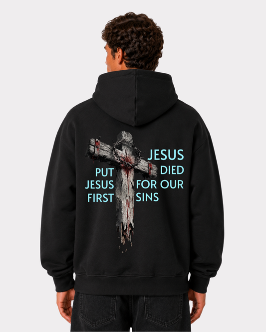 JESUS DIED FOR OUR SINS Oversized Hoodie