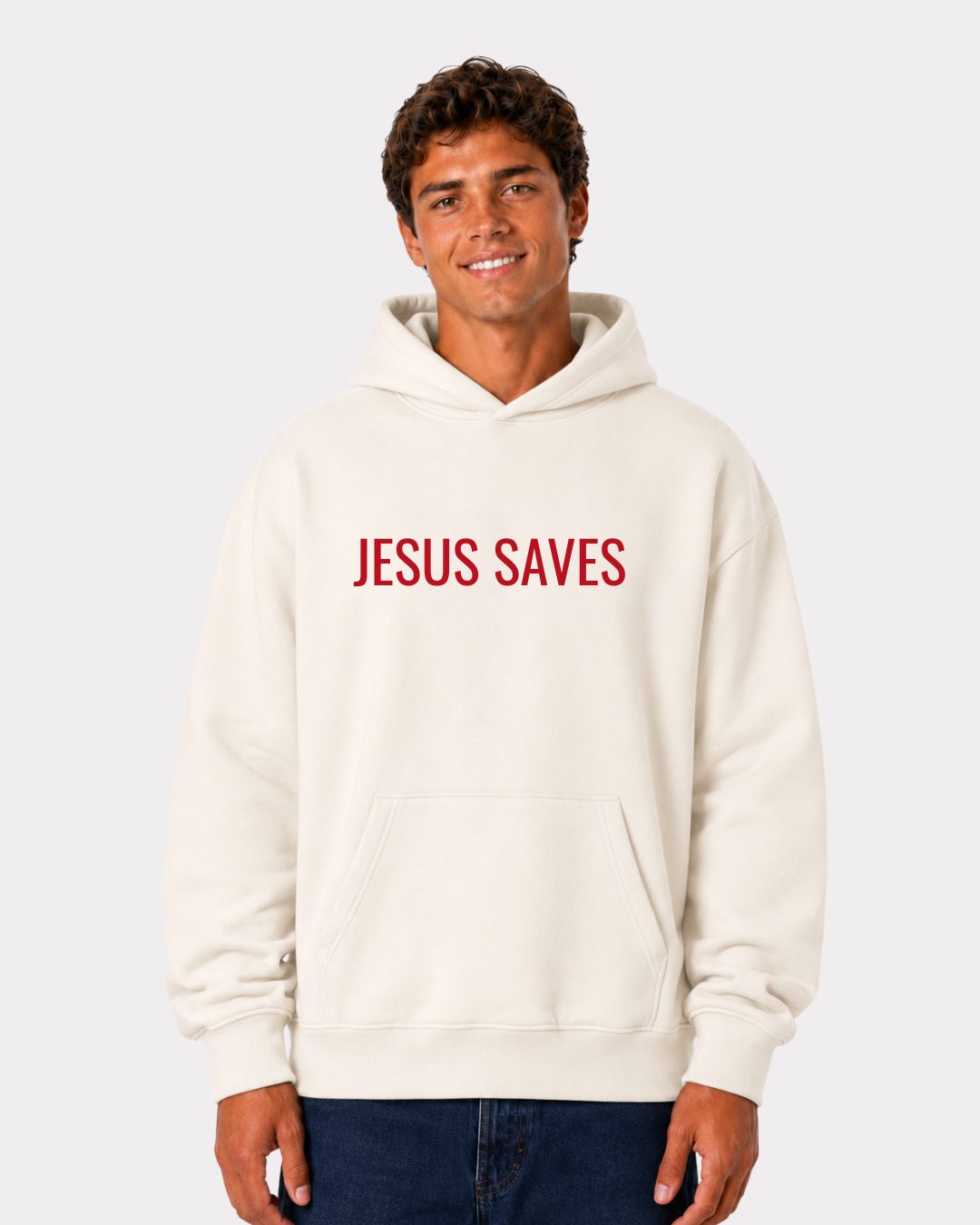 JESUS SAVES Front-/Backprint Hoodie
