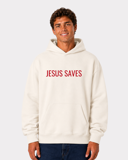 JESUS SAVES Front-/Backprint Hoodie