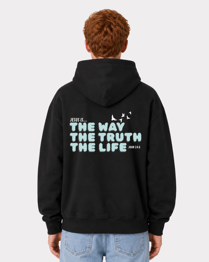 JESUS IS THE WAY, THE TRUTH, THE LIFE Oversized Hoodie