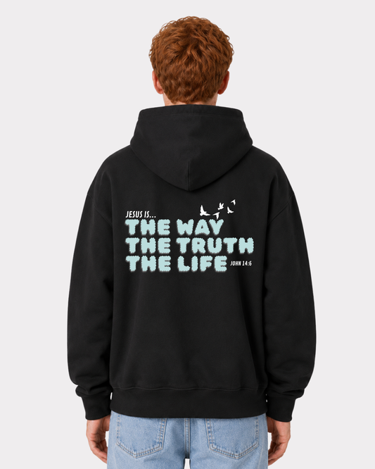 JESUS IS THE WAY, THE TRUTH, THE LIFE Oversized Hoodie