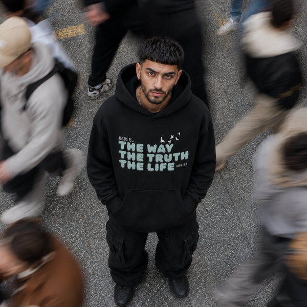 JESUS IS THE WAY, THE TRUTH, THE LIFE FRONTPRINT Hoodie