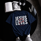 JESUS LOVES You & Me Backprint T-Shirt II