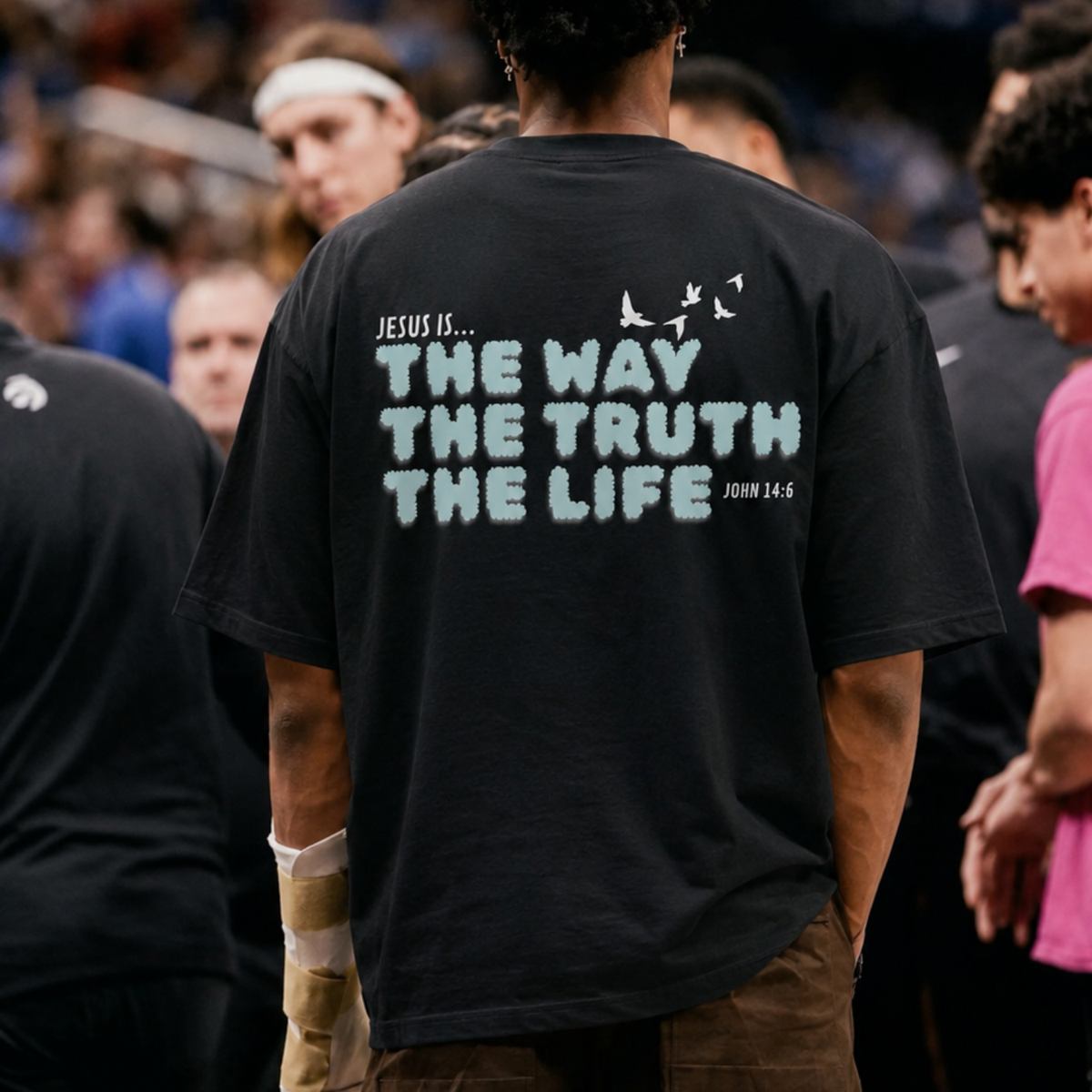 JESUS IS THE WAY, THE TRUTH, THE LIFE Backprint T-Shirt II